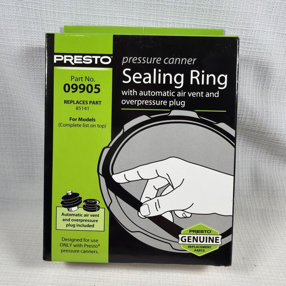 Presto 09905 Pressure Canner Sealing Ring Gasket Overpressure Plug OEM Part NEW